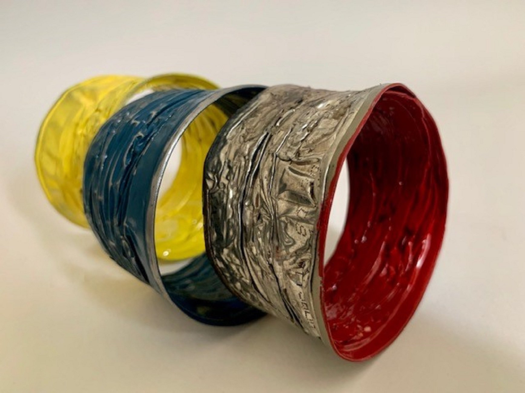 Steel Crushed colour bangles