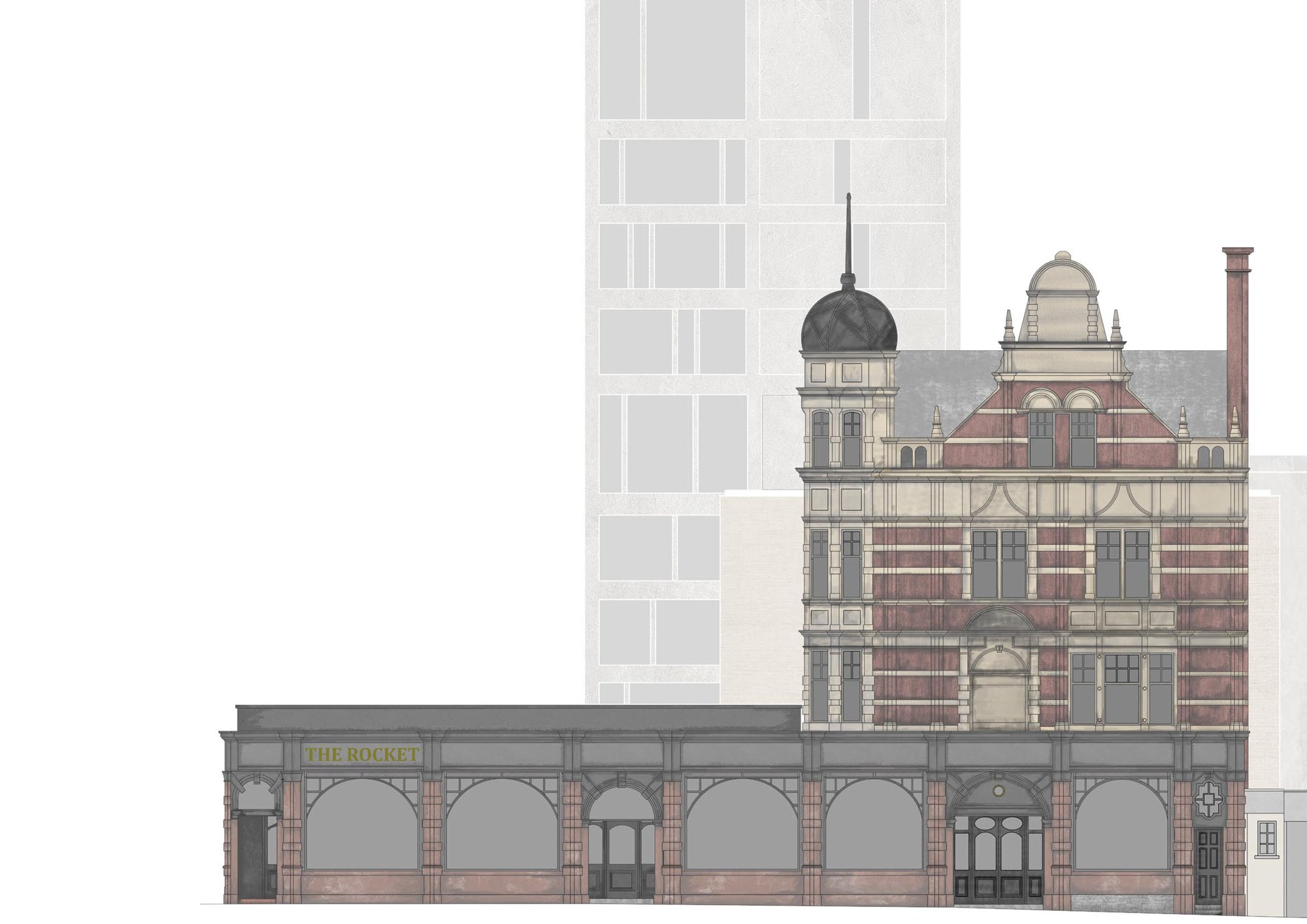 Azkar Obied_Public House_Charlton Street Elevation, The Rocket.jpg